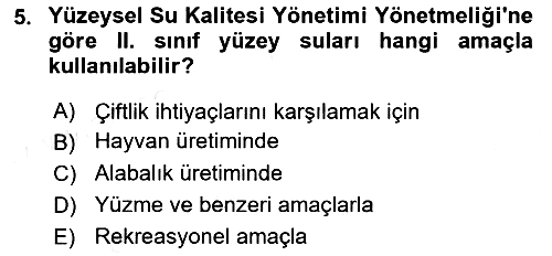 Bitki Su İlişkileri 2018-2019 Ara Sınav - 5. soru
