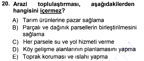 Bitki Su İlişkileri 2012-2013 Dönem Sonu Sınavı - 20. soru