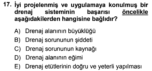 Bitki Su İlişkileri 2013-2014 Dönem Sonu Sınavı - 17. soru
