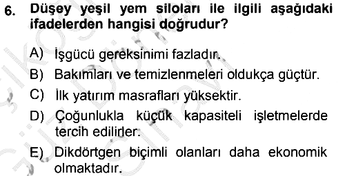 Bitki Su İlişkileri 2014-2015 Dönem Sonu Sınavı - 6. soru