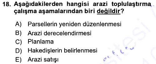 Bitki Su İlişkileri 2015-2016 Dönem Sonu Sınavı - 18. soru