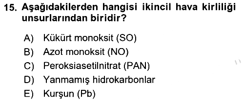 Bitki Su İlişkileri 2022-2023 Dönem Sonu Sınavı - 15. soru