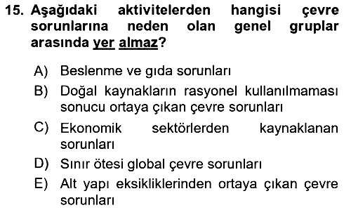 Bitki Su İlişkileri 2024-2025 Dönem Sonu Sınavı - 15. soru