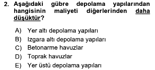 Bitki Su İlişkileri 2015-2016 Tek Ders Sınavı - 2. soru