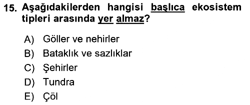 Bitki Su İlişkileri 2020-2021 Yaz Okulu Sınavı - 15. soru