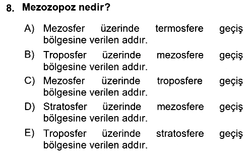 Bitki Su İlişkileri 2024-2025 Yaz Okulu Sınavı - 8. soru