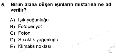 Ekoloji ve Çevre Bilgisi 2012-2013 Ara Sınav - 5. soru