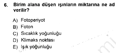 Ekoloji ve Çevre Bilgisi 2014-2015 Ara Sınav - 6. soru