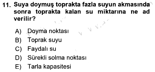 Ekoloji ve Çevre Bilgisi 2022-2023 Ara Sınav - 11. soru