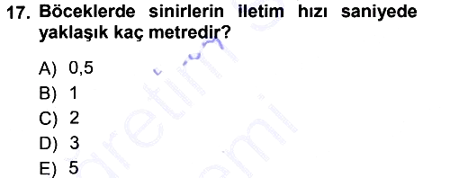 Entomoloji 2014-2015 Ara Sınav - 17. soru