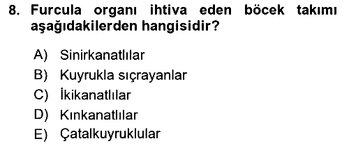 Entomoloji 2022-2023 Ara Sınav - 8. soru
