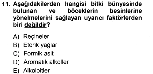 Entomoloji 2014-2015 Dönem Sonu Sınavı - 11. soru