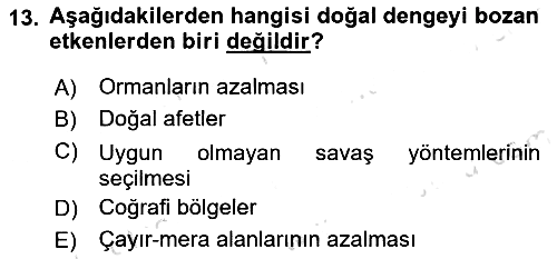 Entomoloji 2022-2023 Dönem Sonu Sınavı - 13. soru