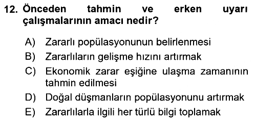 Entomoloji 2025-2026 Dönem Sonu Sınavı - 12. soru