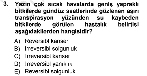 Fitopatoloji 2012-2013 Ara Sınav - 3. soru