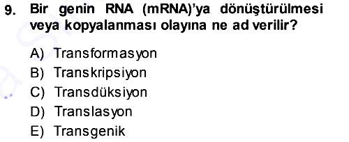 Fitopatoloji 2013-2014 Ara Sınav - 9. soru