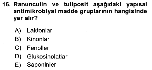Fitopatoloji 2024-2025 Ara Sınav - 16. soru