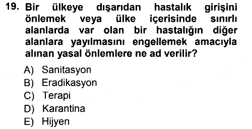 Fitopatoloji 2012-2013 Dönem Sonu Sınavı - 19. soru