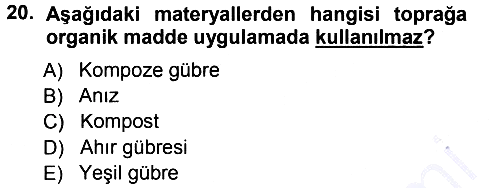 Fitopatoloji 2012-2013 Dönem Sonu Sınavı - 20. soru