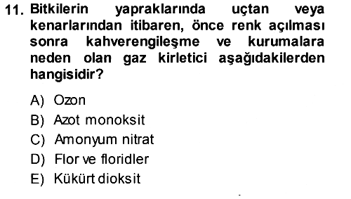 Fitopatoloji 2013-2014 Dönem Sonu Sınavı - 11. soru