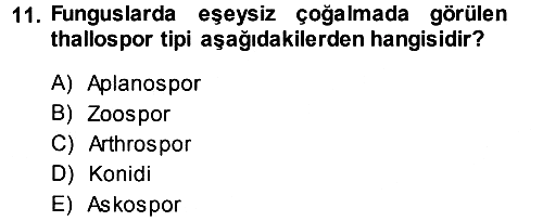 Fitopatoloji 2014-2015 Dönem Sonu Sınavı - 11. soru