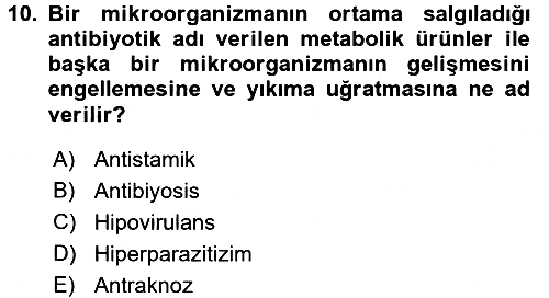 Fitopatoloji 2016-2017 Dönem Sonu Sınavı - 10. soru