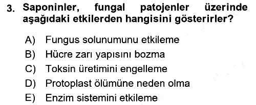 Fitopatoloji 2017-2018 Dönem Sonu Sınavı - 3. soru