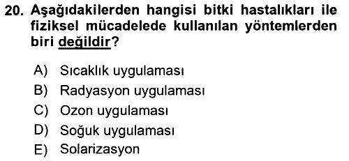 Fitopatoloji 2017-2018 Dönem Sonu Sınavı - 20. soru