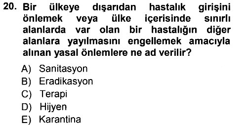 Fitopatoloji 2013-2014 Tek Ders Sınavı - 20. soru