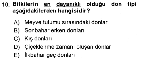 Fitopatoloji 2021-2022 Yaz Okulu Sınavı - 10. soru