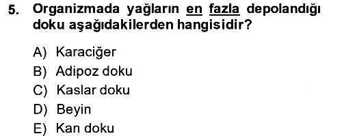 Hayvan Besleme 2013-2014 Ara Sınav - 5. soru