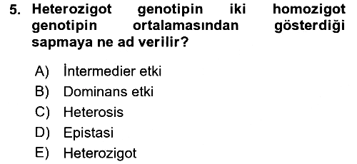 Hayvan Yetiştirme 2016-2017 3 Ders Sınavı - 5. soru