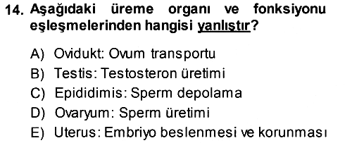 Hayvan Yetiştirme 2013-2014 Ara Sınav - 14. soru