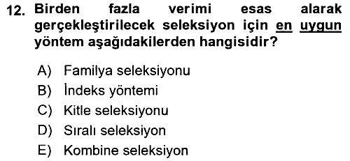 Hayvan Yetiştirme 2015-2016 Ara Sınav - 12. soru