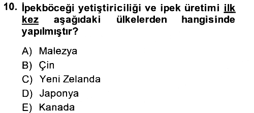 Hayvan Yetiştirme 2013-2014 Dönem Sonu Sınavı - 10. soru