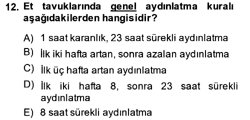 Hayvan Yetiştirme 2014-2015 Dönem Sonu Sınavı - 12. soru