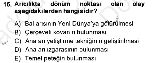 Hayvan Yetiştirme 2014-2015 Dönem Sonu Sınavı - 15. soru