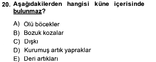 Hayvan Yetiştirme 2014-2015 Dönem Sonu Sınavı - 20. soru