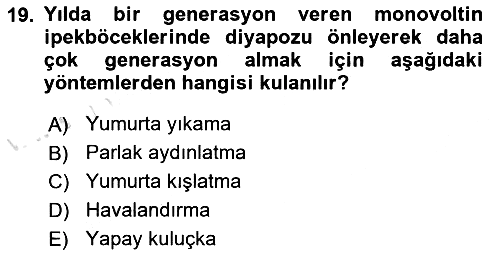 Hayvan Yetiştirme 2021-2022 Dönem Sonu Sınavı - 19. soru
