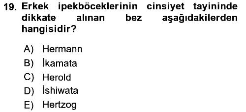 Hayvan Yetiştirme 2015-2016 Tek Ders Sınavı - 19. soru