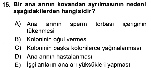 Hayvan Yetiştirme 2021-2022 Yaz Okulu Sınavı - 15. soru