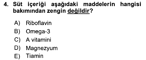 Hayvan Yetiştirme 2022-2023 Yaz Okulu Sınavı - 4. soru