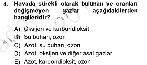 Peyzaj Çevre ve Tarım 2013-2014 Ara Sınav - 4. soru
