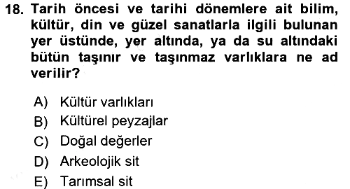Peyzaj Çevre ve Tarım 2015-2016 Ara Sınav - 18. soru