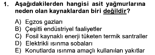Peyzaj Çevre ve Tarım 2013-2014 Tek Ders Sınavı - 1. soru