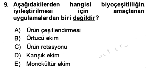 Tarım 4.0 2024-2025 Dönem Sonu Sınavı - 9. soru