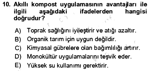 Tarım 4.0 2024-2025 Dönem Sonu Sınavı - 10. soru