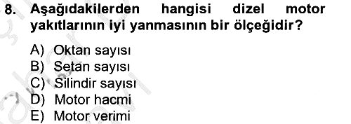 Tarım Alet ve Makinaları 2012-2013 Ara Sınav - 8. soru
