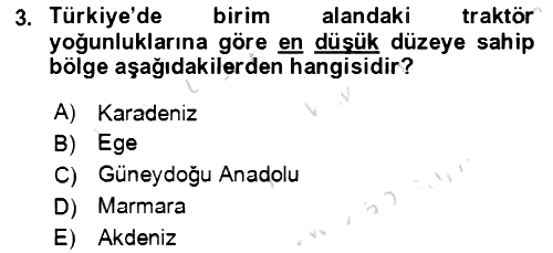 Tarım Alet ve Makinaları 2021-2022 Ara Sınav - 3. soru