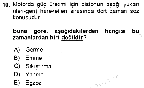 Tarım Alet ve Makinaları 2021-2022 Ara Sınav - 10. soru
